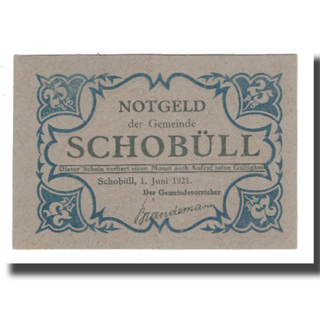 Banknote, Germany, Schobüll Gemeinde, 25 Pfennig, Phoques 1, 1921, 1921-06-01