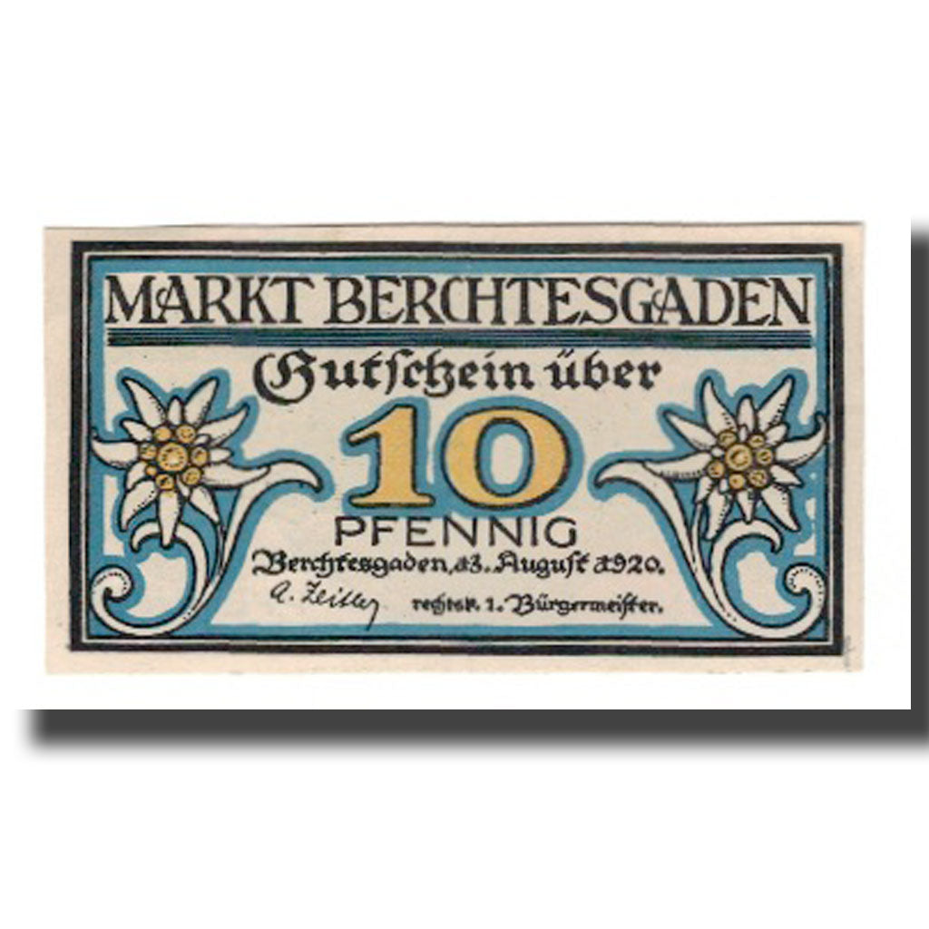 Banknote, Germany, Berchtesgaden Marktgemeinde, 10 Pfennig, personnage 1, 1920