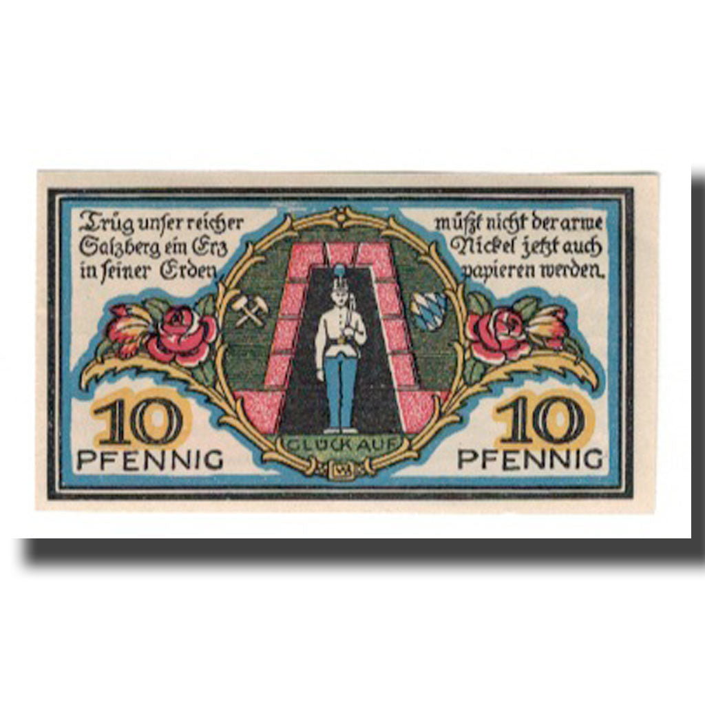 Banknote, Germany, Berchtesgaden Marktgemeinde, 10 Pfennig, personnage 1, 1920