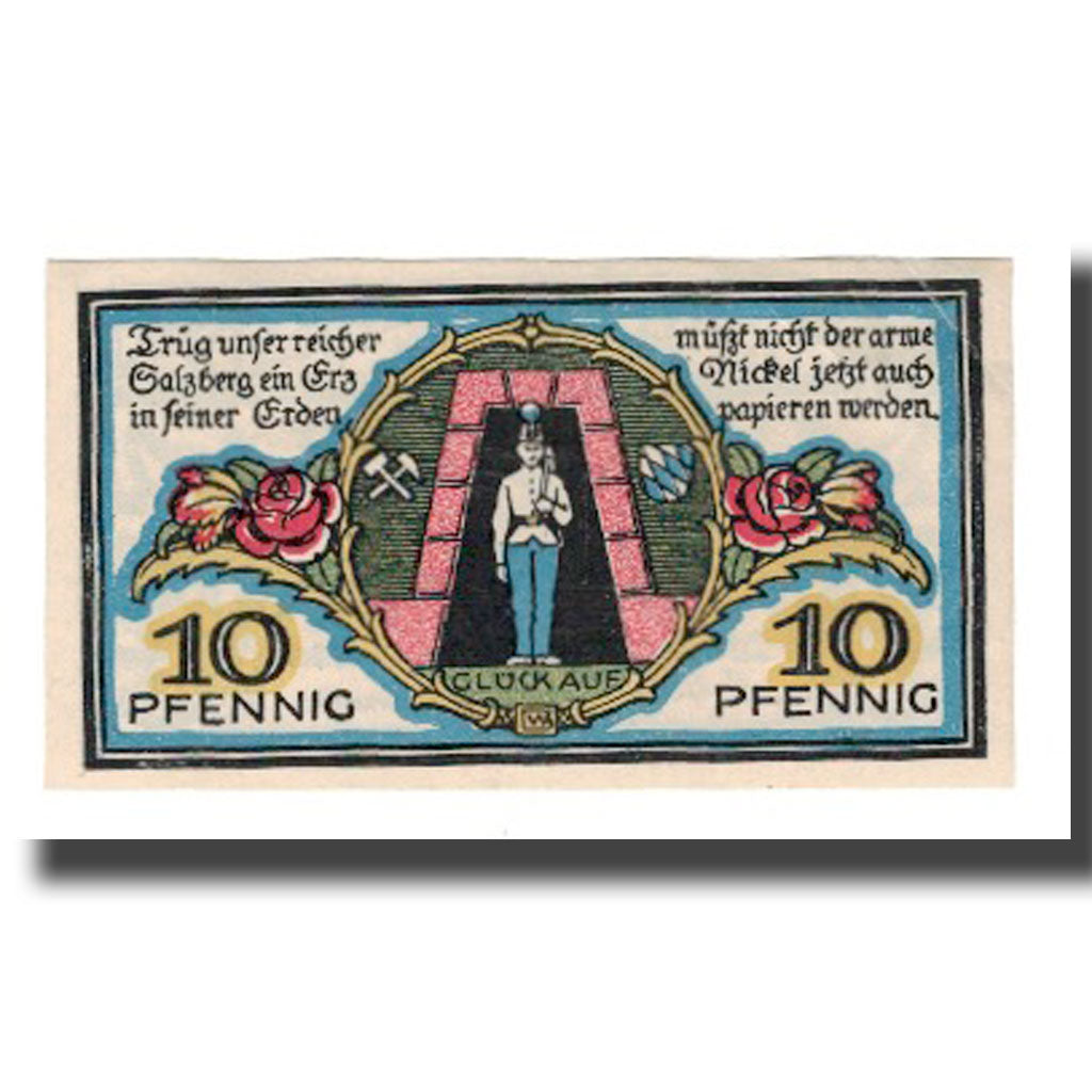 Banknote, Germany, Berchtesgaden Marktgemeinde, 10 Pfennig, personnage 2, 1920