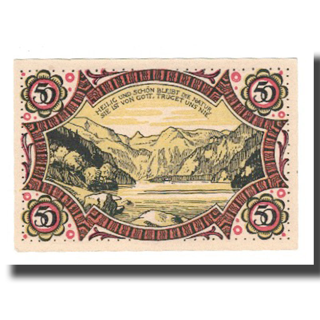 Banknote, Germany, Berchtesgaden Marktgemeinde, 50 Pfennig, paysage, 1920