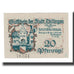 Banknote, Germany, Dillingen Stadt, 20 Pfennig, paysage, 1921, 1921-09-01
