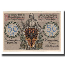 Banconote, Germania, Donauwörth Stadt, 50 Pfennig, Batiment, 1918, SPL-
