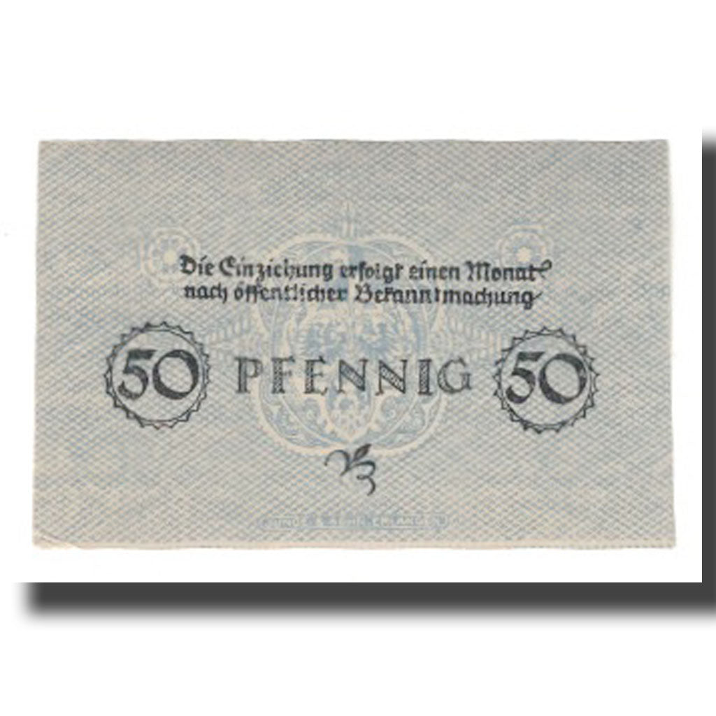 Banknote, Germany, Erlangen Stadt, 50 Pfennig, valeur faciale, 1918, 1918-10-31