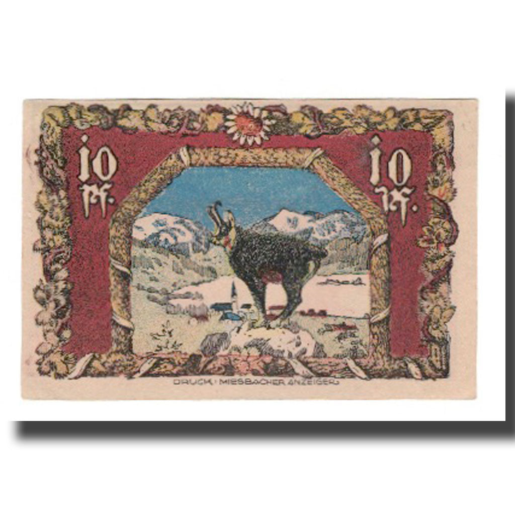 Banconote, Germania, Schliersee Marktgemeinde, 10 Pfennig, paysage 2, 1921