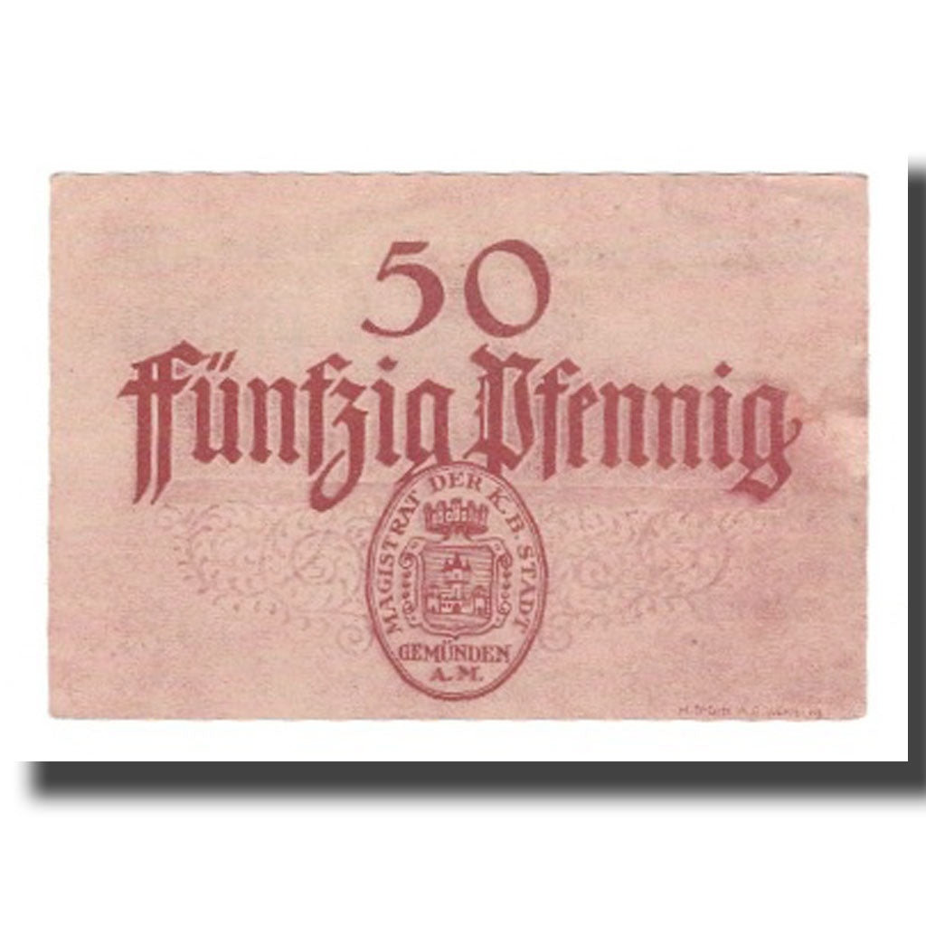 Banknote, Germany, Gemünden a.M. Stadt, 50 Pfennig, valeur faciale 1, Undated