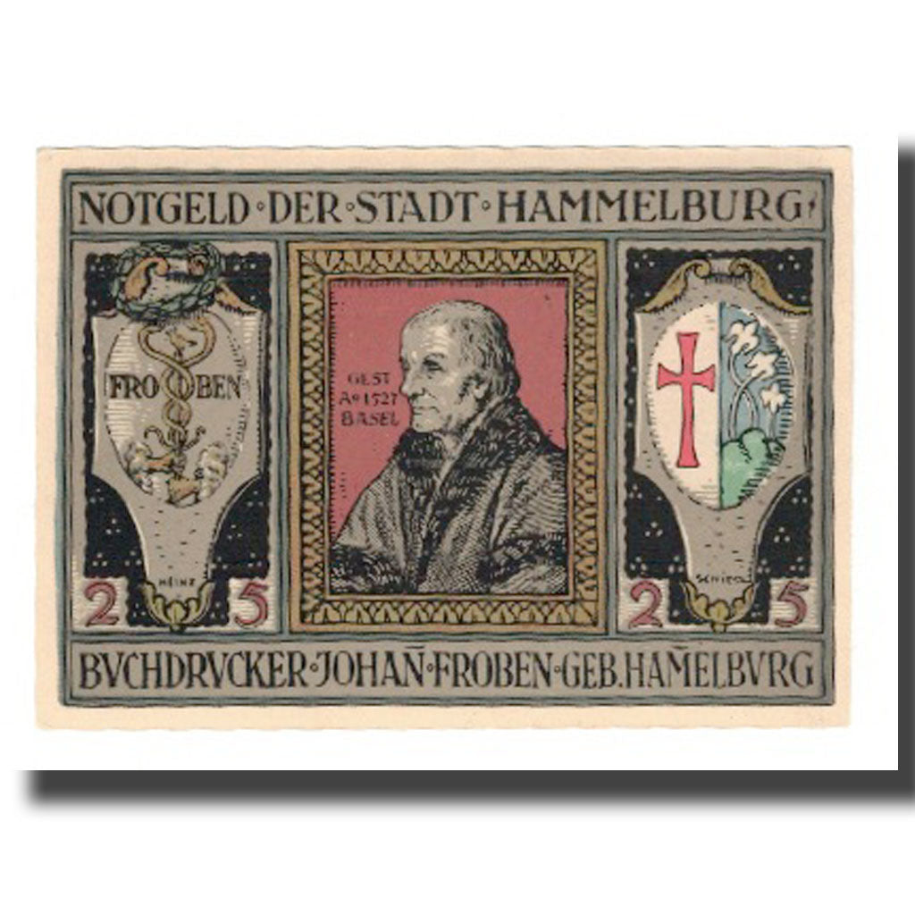 Banknote, Germany, Hammelburg Stadt, 25 Pfennig, paysage 1, 1918 (1921)