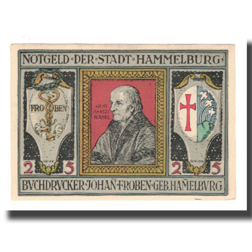 Banknote, Germany, Hammelburg Stadt, 25 Pfennig, paysage 2, 1918 (1921)