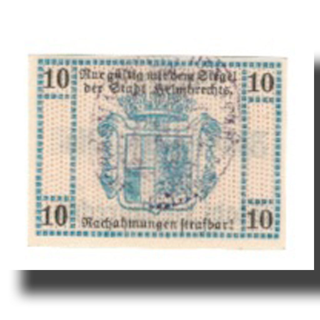 Banknote, Germany, Helmbrechts Stadt, 10 Pfennig, Blason, undated (1920)
