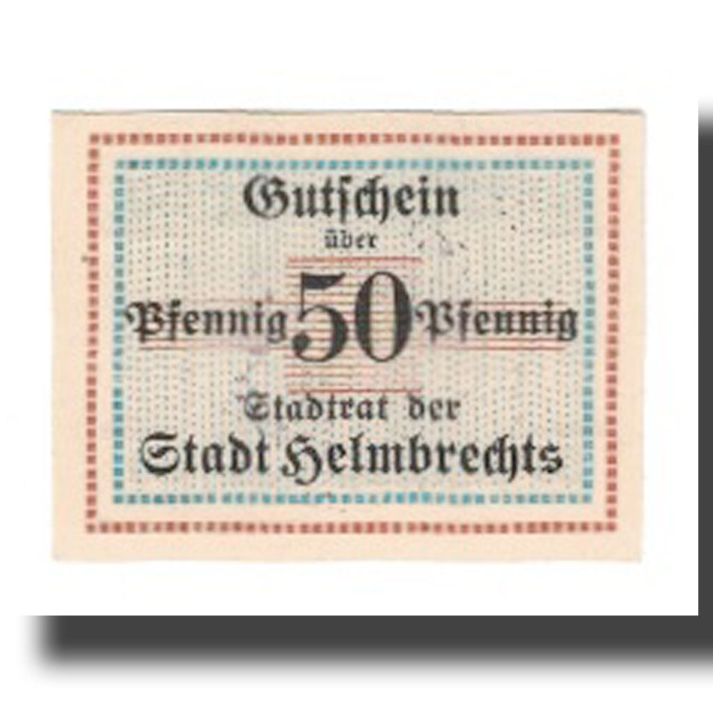 Banknote, Germany, Helmbrechts Stadt, 50 Pfennig, Blason, undated (1920)