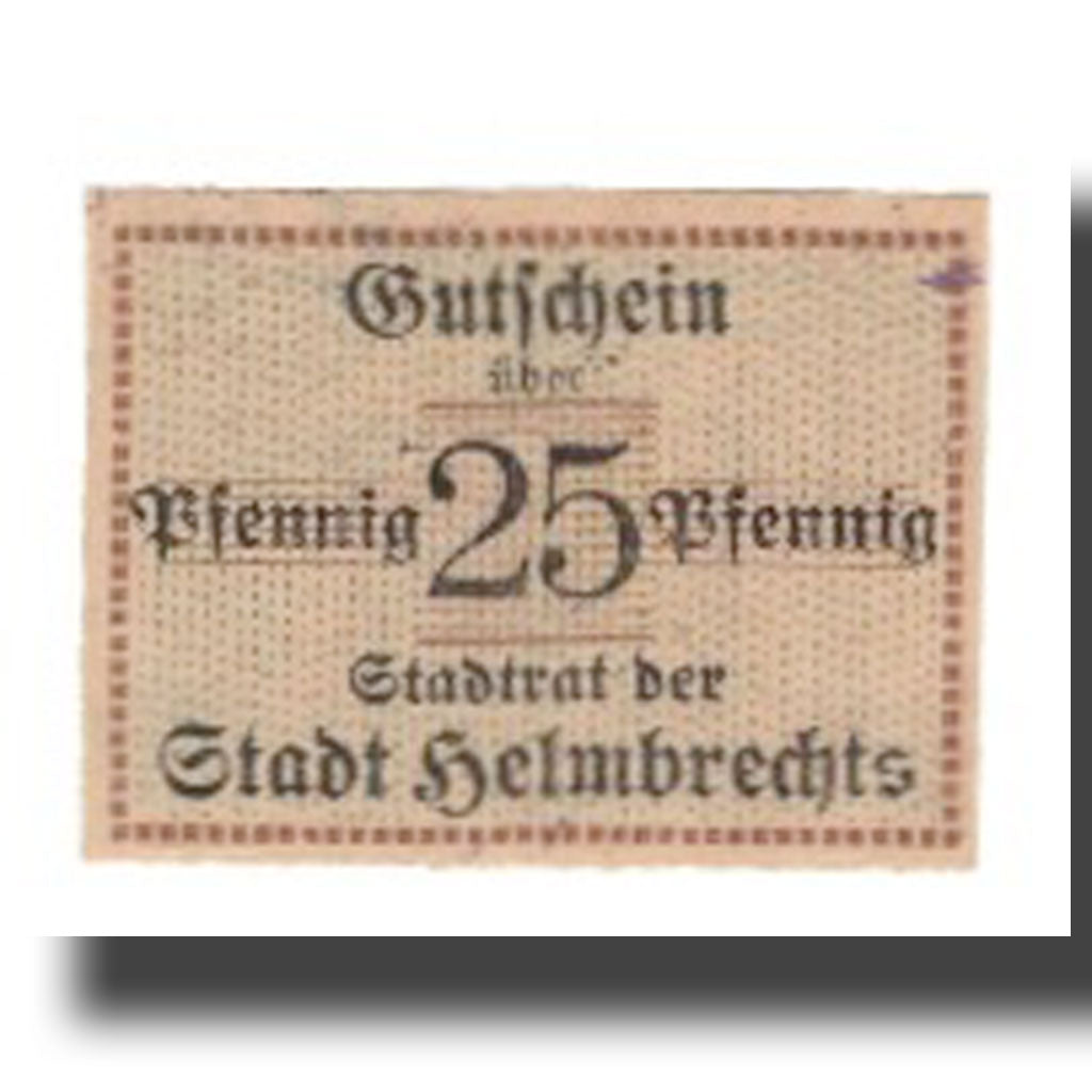 Banknote, Germany, Helmbrechts Stadt, 25 Pfennig, Blason, undated (1920)