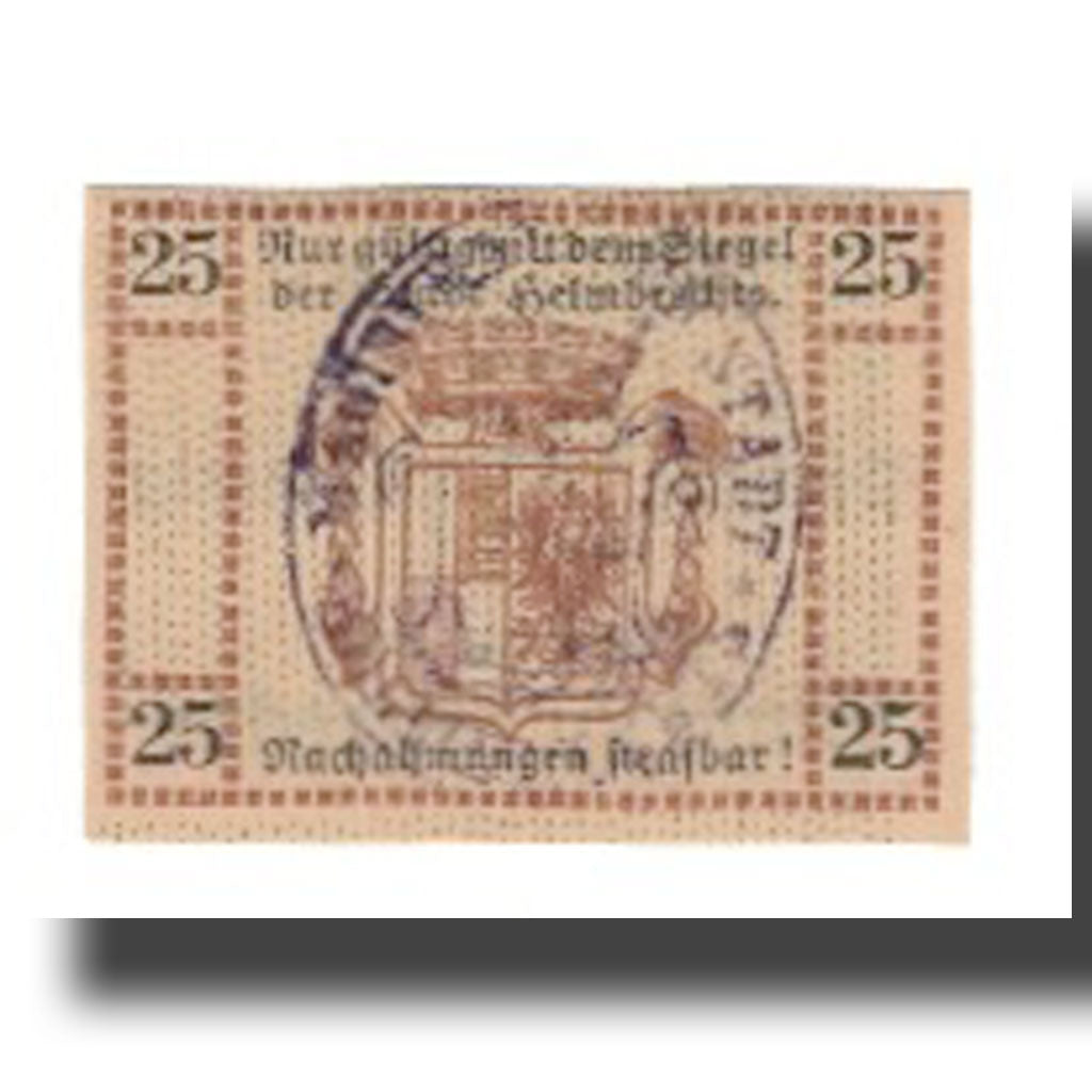 Banknote, Germany, Helmbrechts Stadt, 25 Pfennig, Blason 1, undated (1920)