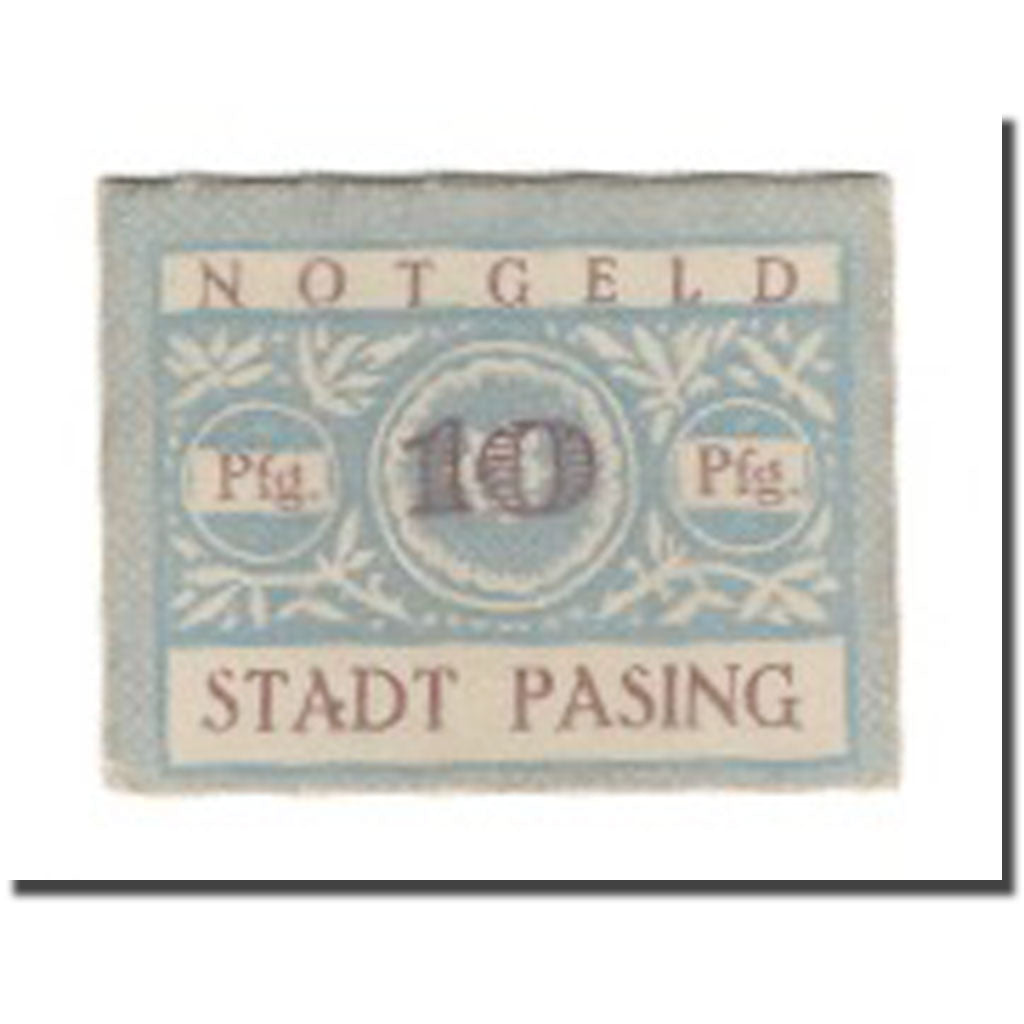 Banknote, Germany, Pasing Stadt, 10 Pfennig, N.D, undated (1921), AU(55-58)
