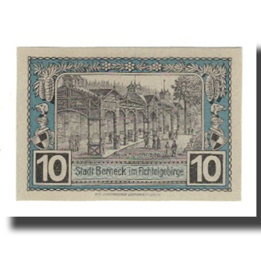 Banknote, Germany, Berneck im Fichtelgebirge Stadt, 10 Pfennig, personnage