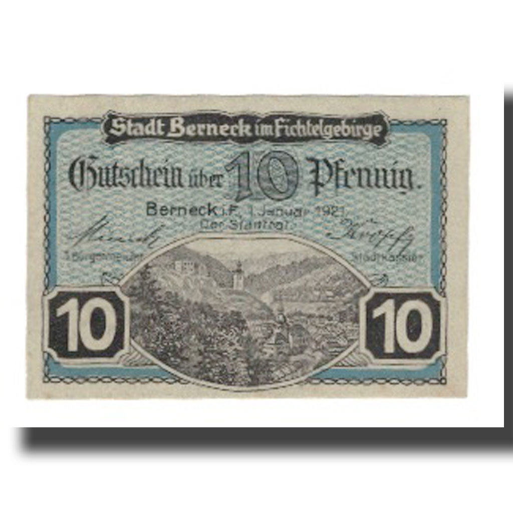 Banknote, Germany, Berneck im Fichtelgebirge Stadt, 10 Pfennig, personnage 1
