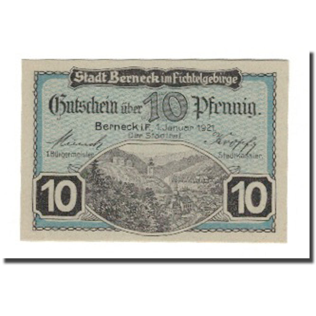 Banknote, Germany, Berneck im Fichtelgebirge Stadt, 10 Pfennig, personnage 2