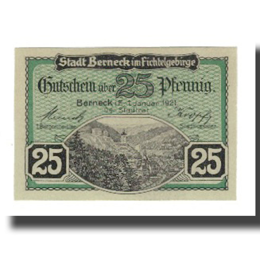 Banknote, Germany, Berneck im Fichtelgebirge Stadt, 25 Pfennig, personnage