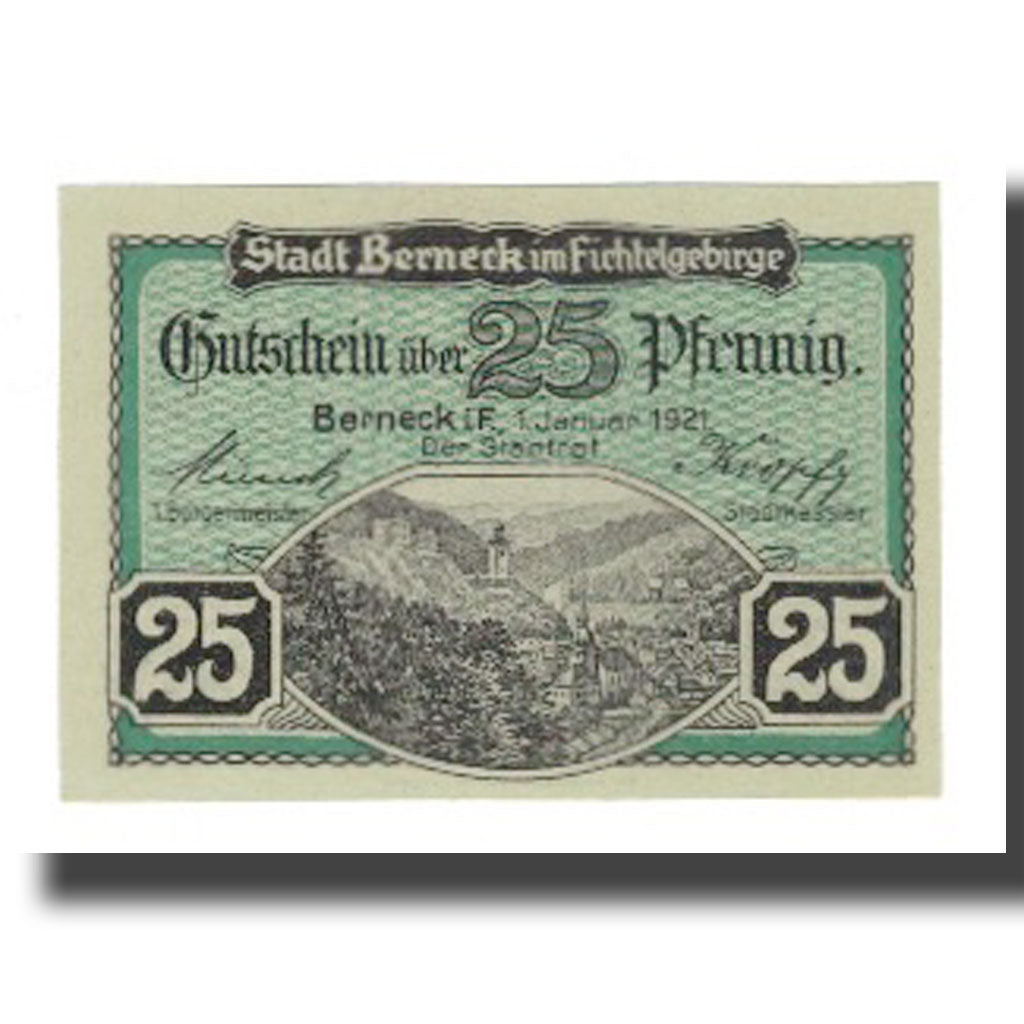 Banknote, Germany, Berneck im Fichtelgebirge Stadt, 25 Pfennig, personnage 1