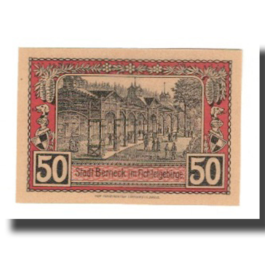Banknote, Germany, Berneck im Fichtelgebirge Stadt, 50 Pfennig, personnage