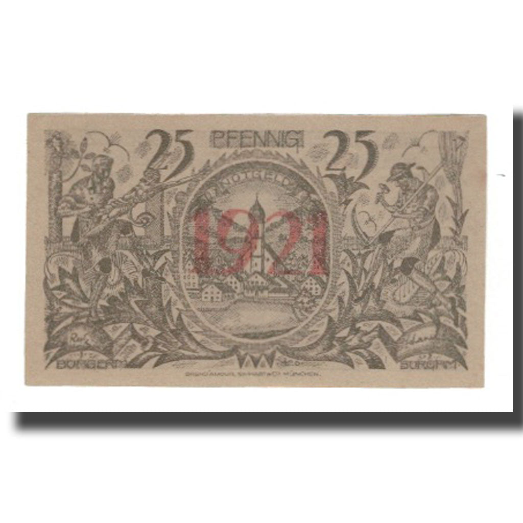 Banconote, Germania, Oberammergau Gemeinde, 25 Pfennig, personnage 2, 1921