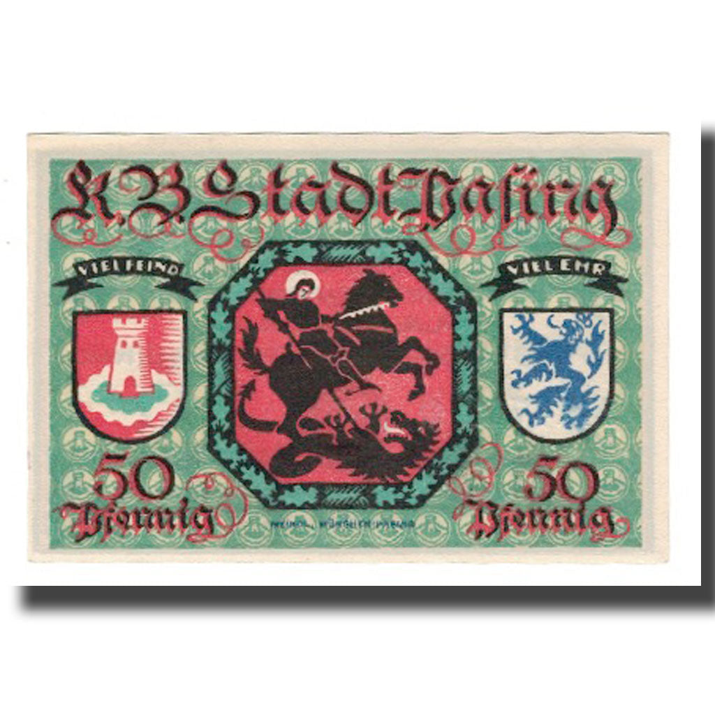 Banknote, Germany, Pasing Stadt, 50 Pfennig, personnage, 1918 (1921)