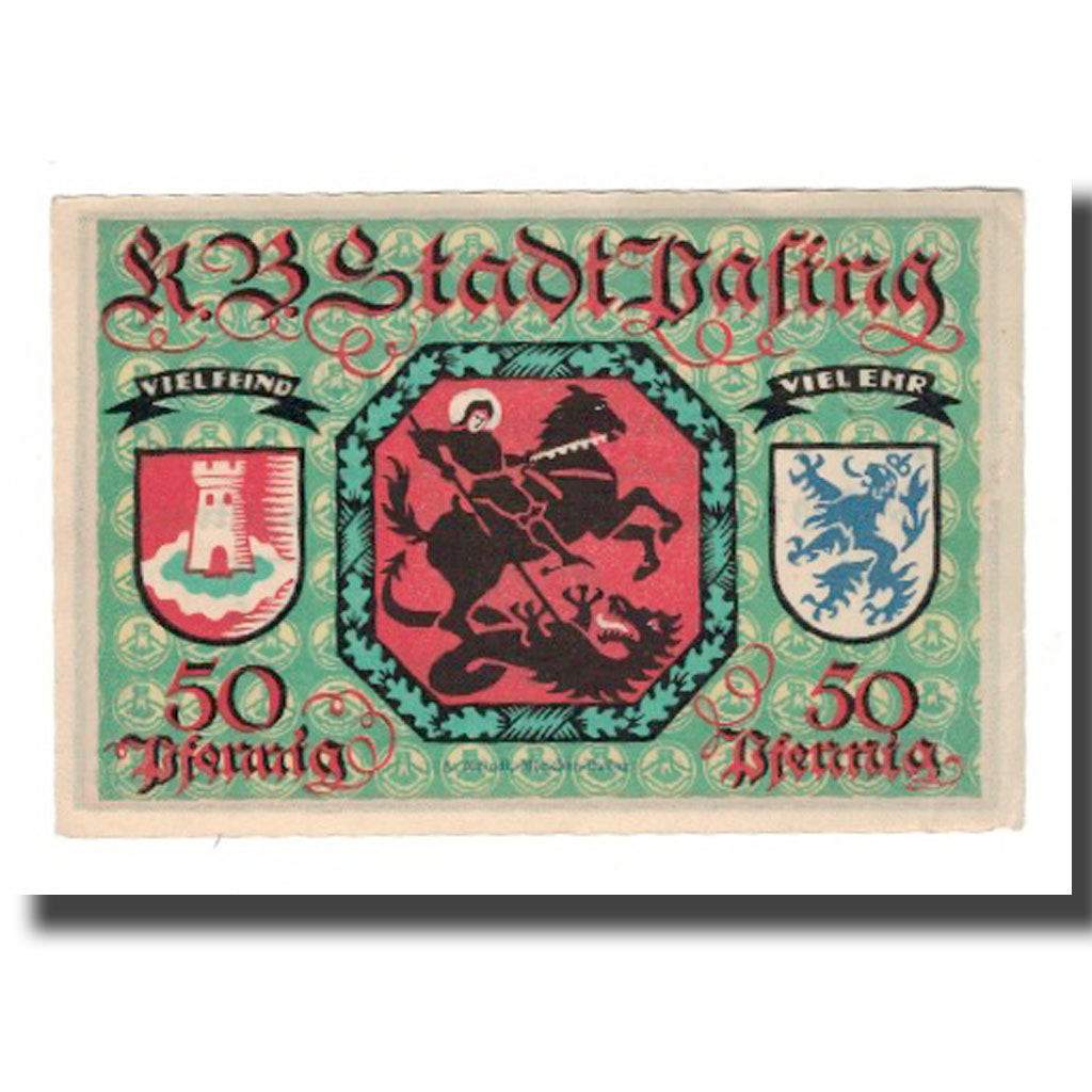 Banconote, Germania, Pasing Stadt, 50 Pfennig, personnage 3, 1918 (1921)