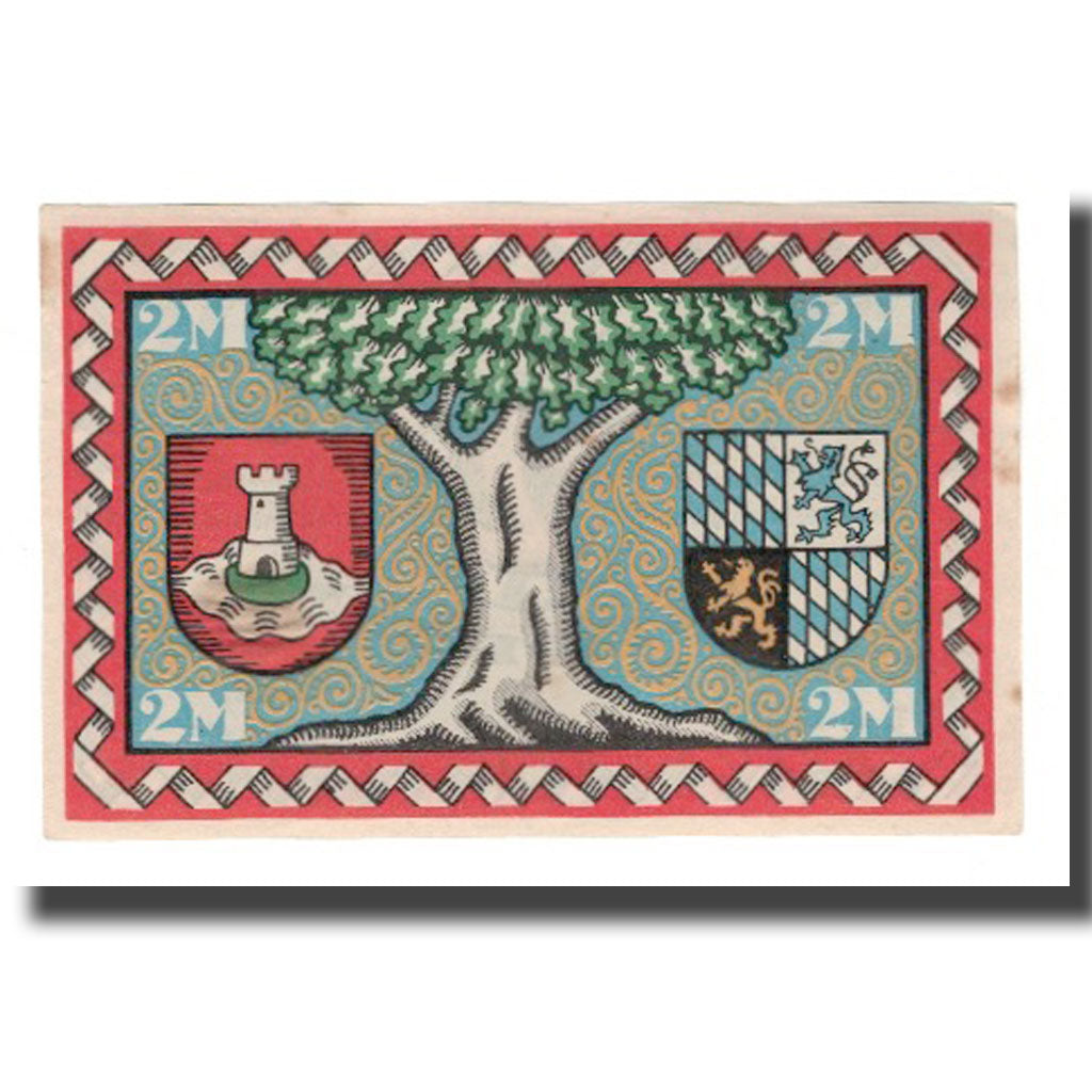Geldschein, Deutschland, Pasing Stadt, 2 Mark, Blason 1, 1918 (1920)