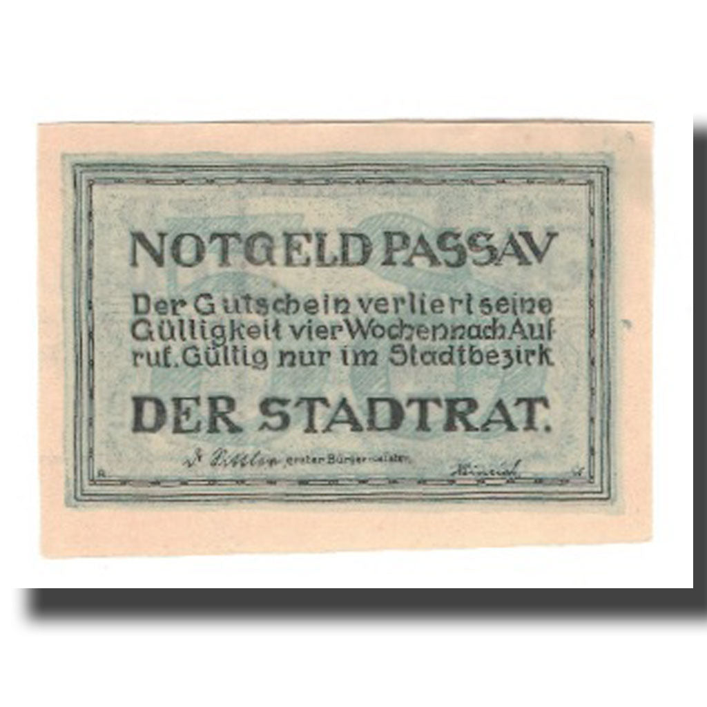 Banknote, Germany, Passau Stadt, 5 Pfennig, paysage, 1921, AU(55-58), Mehl:P7.10