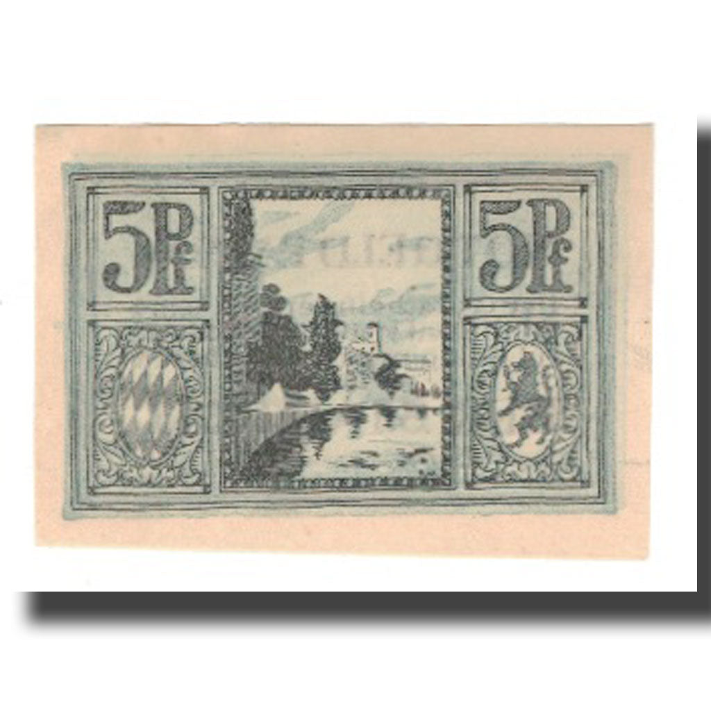 Banknote, Germany, Passau Stadt, 5 Pfennig, paysage, 1921, AU(55-58), Mehl:P7.10