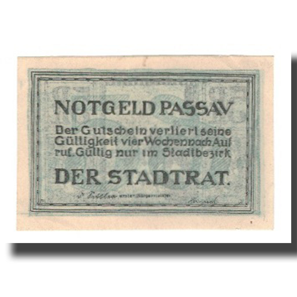 Banknote, Germany, Passau Stadt, 5 Pfennig, paysage 1, 1921, AU(55-58)