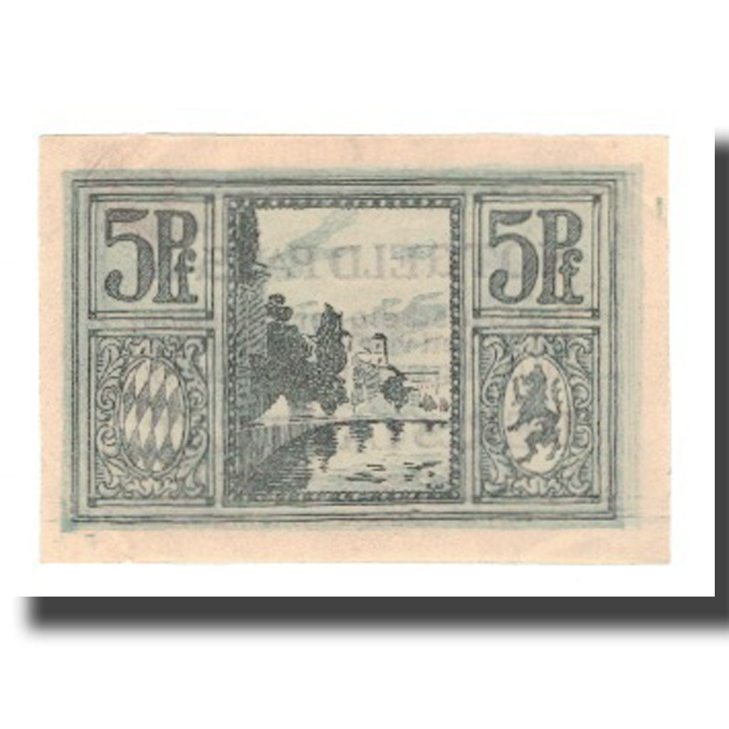 Banknote, Germany, Passau Stadt, 5 Pfennig, paysage 1, 1921, AU(55-58)