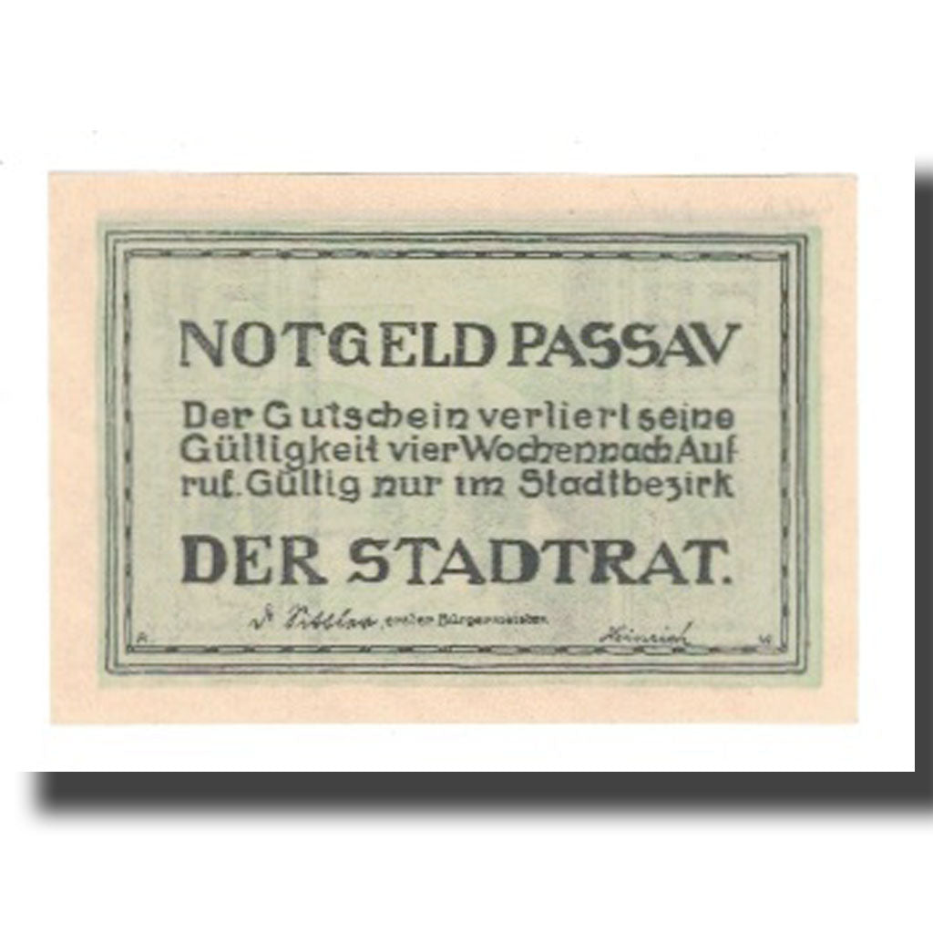 Banknote, Germany, Passau Stadt, 5 Pfennig, paysage 3, 1921, AU(55-58)