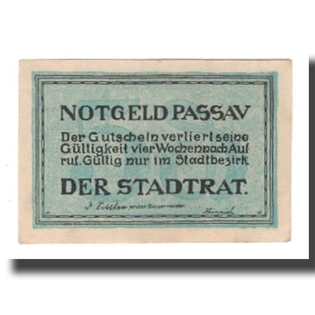 Banknote, Germany, Passau Stadt, 5 Pfennig, paysage 4, 1921, AU(55-58)