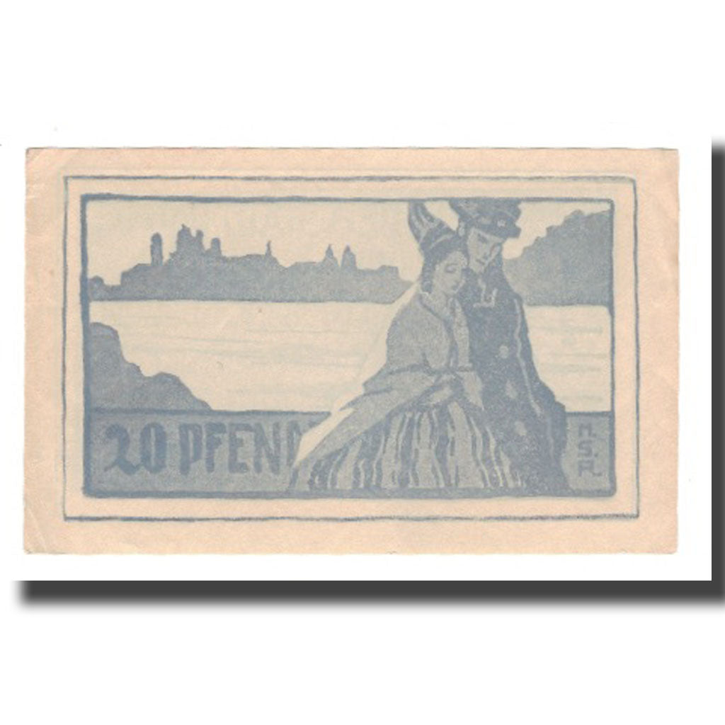 Banknote, Germany, Passau Stadt, 20 Pfennig, personnage, 1921, AU(55-58)