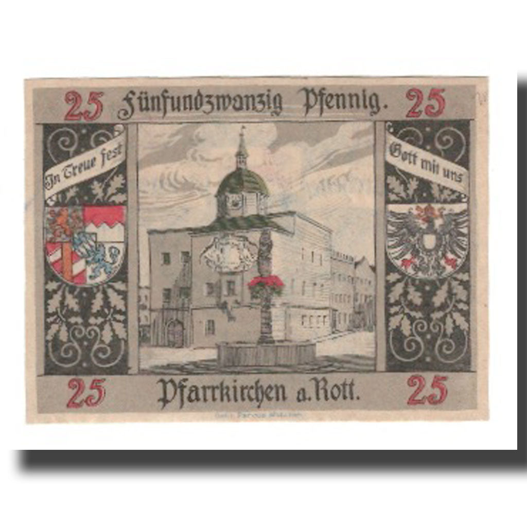 Banknote, Germany, Pfarrkirchen a. Rott Stadt, 25 Pfennig, Clocher 1, Undated