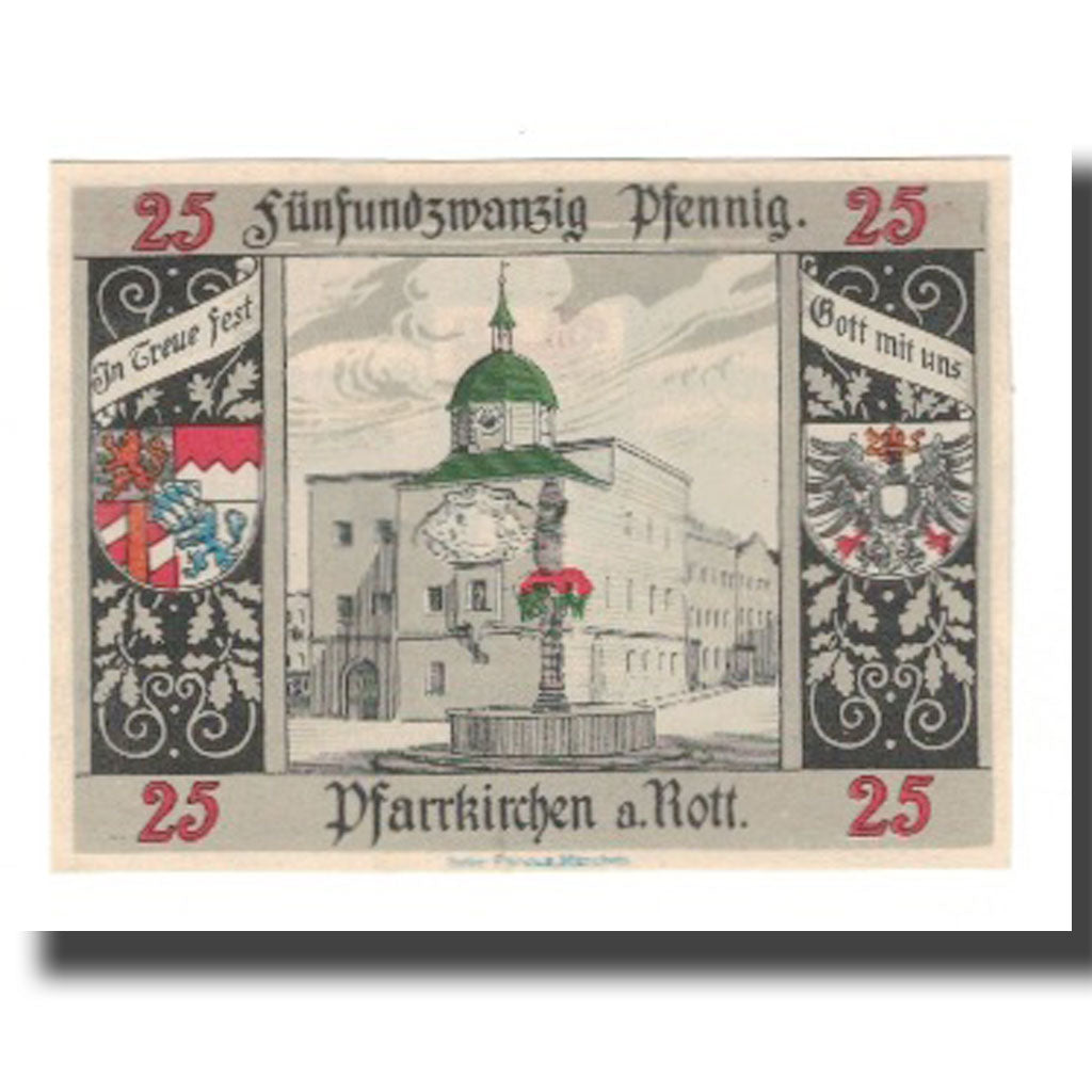 Banknote, Germany, Pfarrkirchen a. Rott Stadt, 25 Pfennig, Clocher 2, Undated