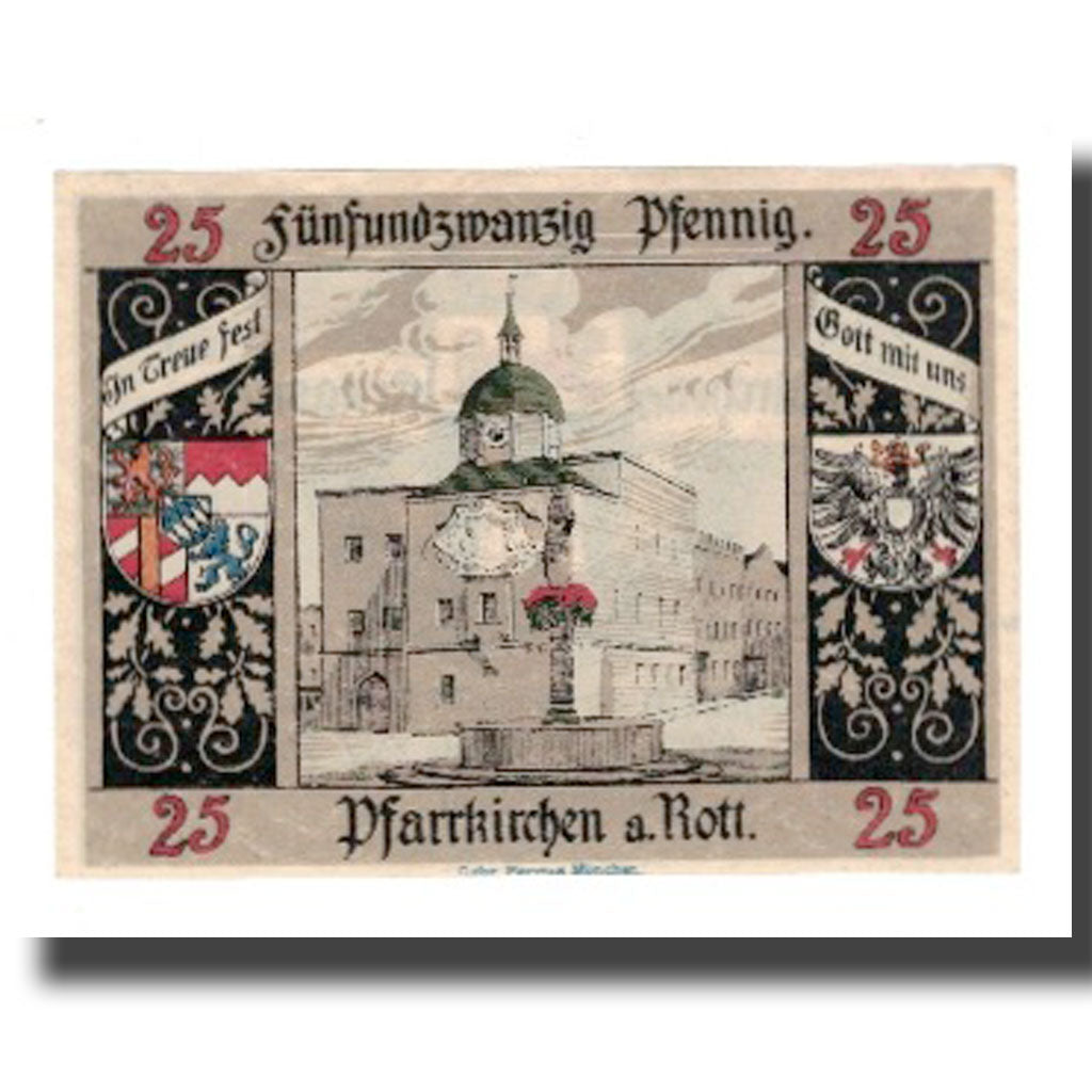 Banknote, Germany, Pfarrkirchen a. Rott Stadt, 25 Pfennig, Clocher 3, Undated