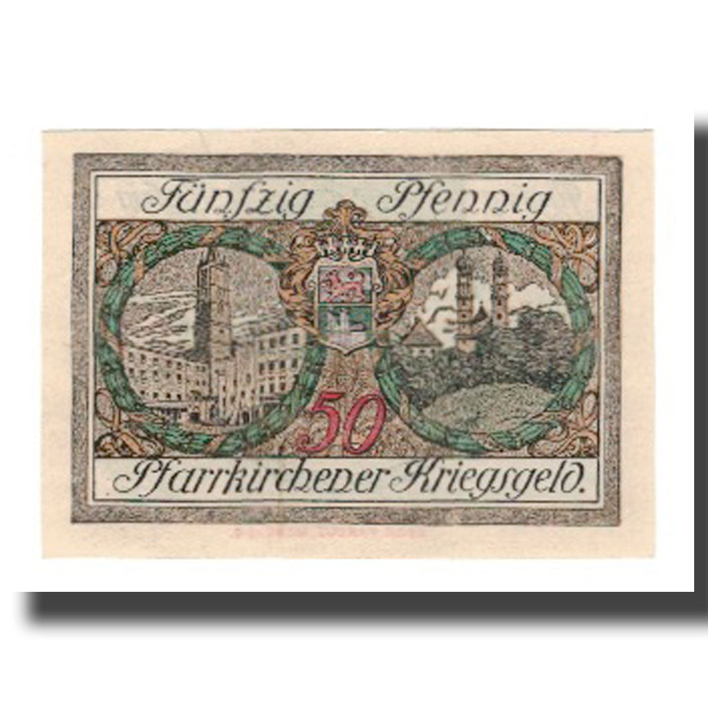 Banconote, Germania, Pfarrkirchen a. Rott Stadt, 50 Pfennig, personnage 1, SPL-