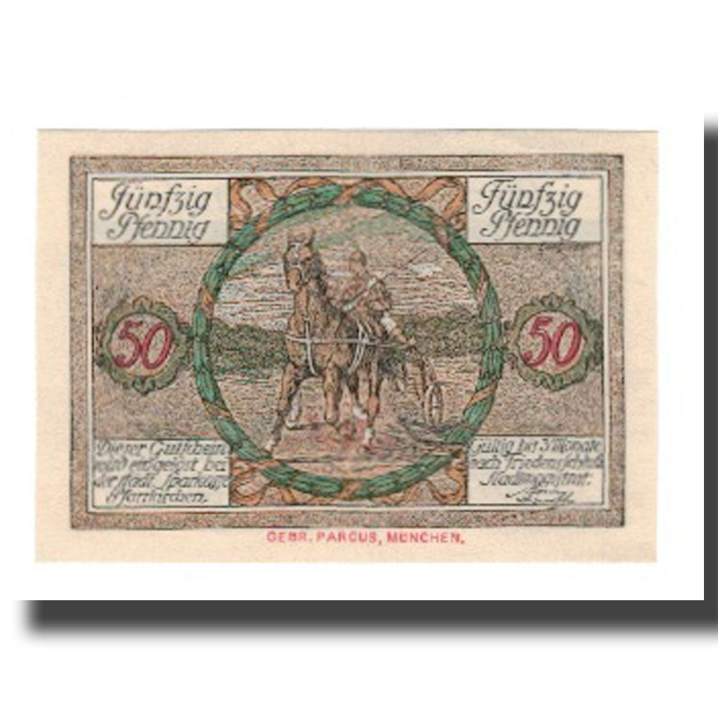 Banconote, Germania, Pfarrkirchen a. Rott Stadt, 50 Pfennig, personnage 1, SPL-