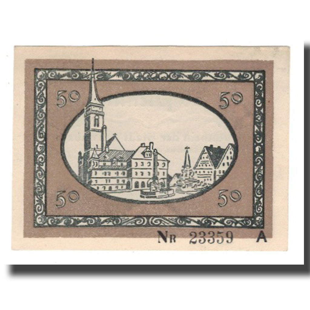 Banknote, Germany, Schwabach Stadt, 50 Pfennig, place 1, 1918, 1918-12-15