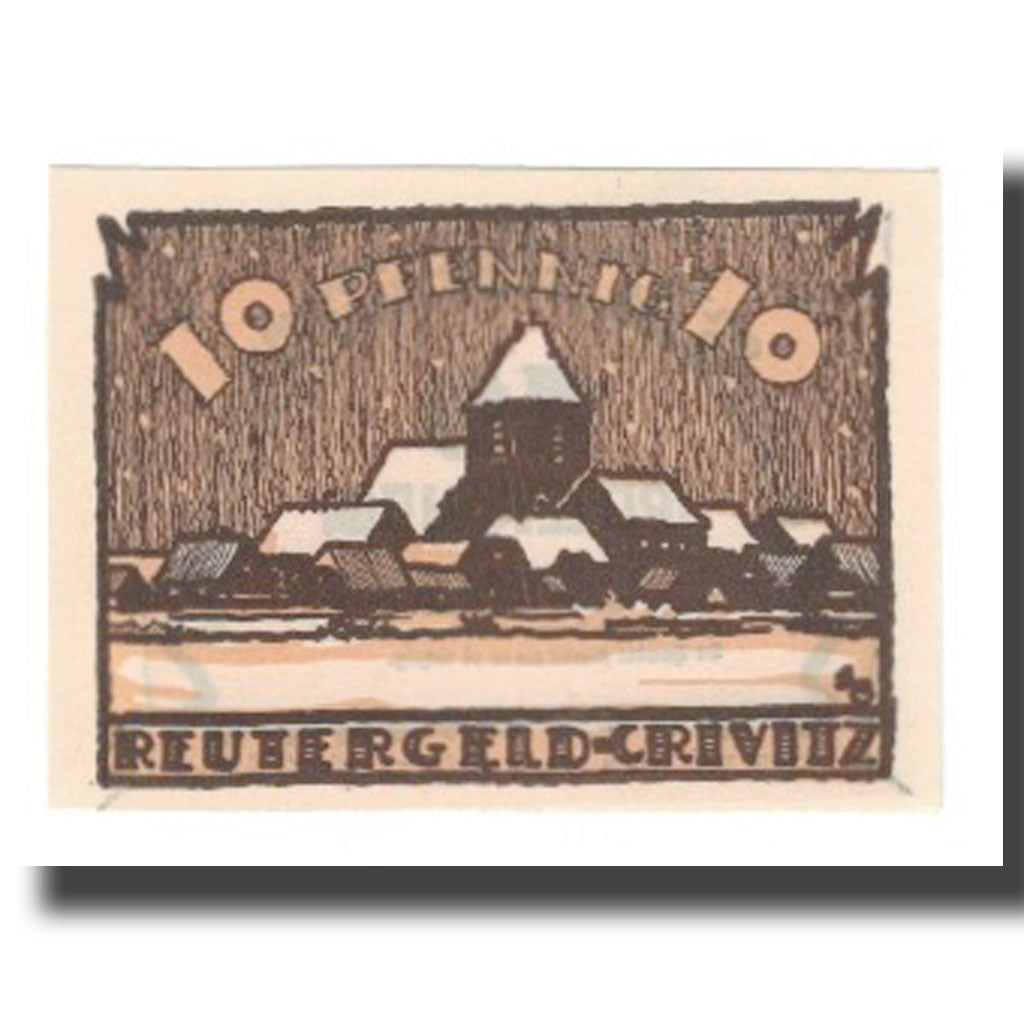 Banknote, Germany, Crivitz Stadt, 10 Pfennig, paysage, 1922, 1922-05-31
