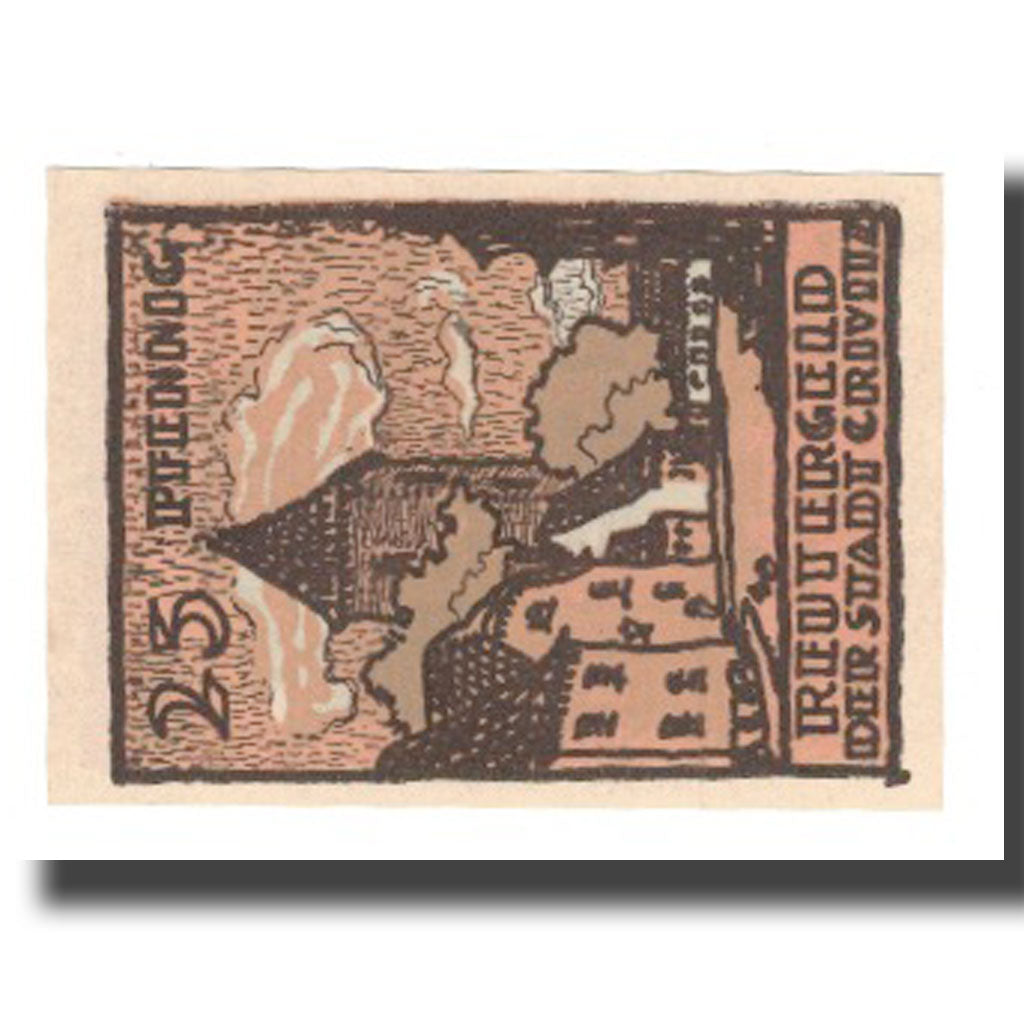 Banknote, Germany, Crivitz Stadt, 25 Pfennig, Batiment, 1922, 1922-05-31