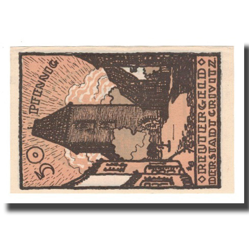 Banknote, Germany, Crivitz Stadt, 50 Pfennig, batiment 1, 1922, 1922-05-31