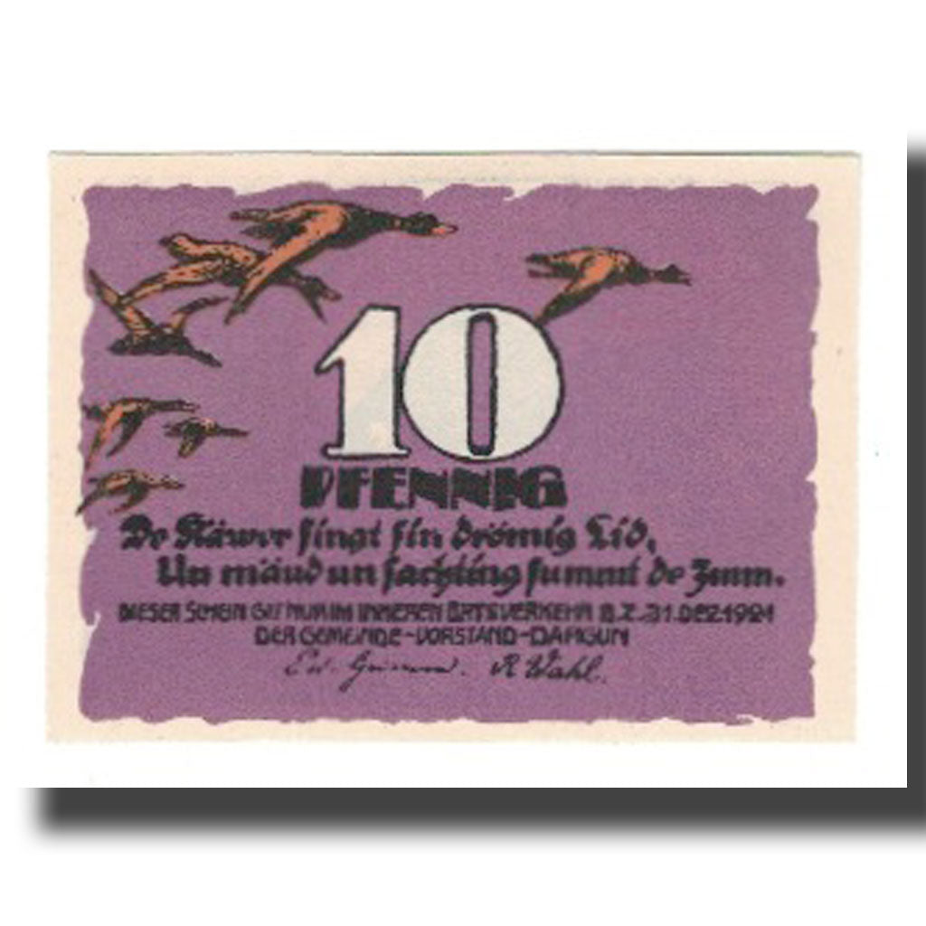 Banknote, Germany, Dargun Gemeinde, 10 Pfennig, Batiment, 1921, 1921-12-31