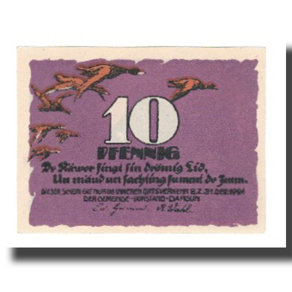Banknot, Niemcy, Dargun Gemeinde, 10 Pfennig, batiment 1, 1921, 1921-12-31