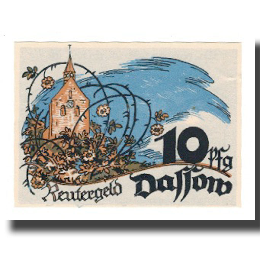 Banknote, Germany, Dassow Gemeinde, 10 Pfennig, oiseaux, 1922, 1922-05-31