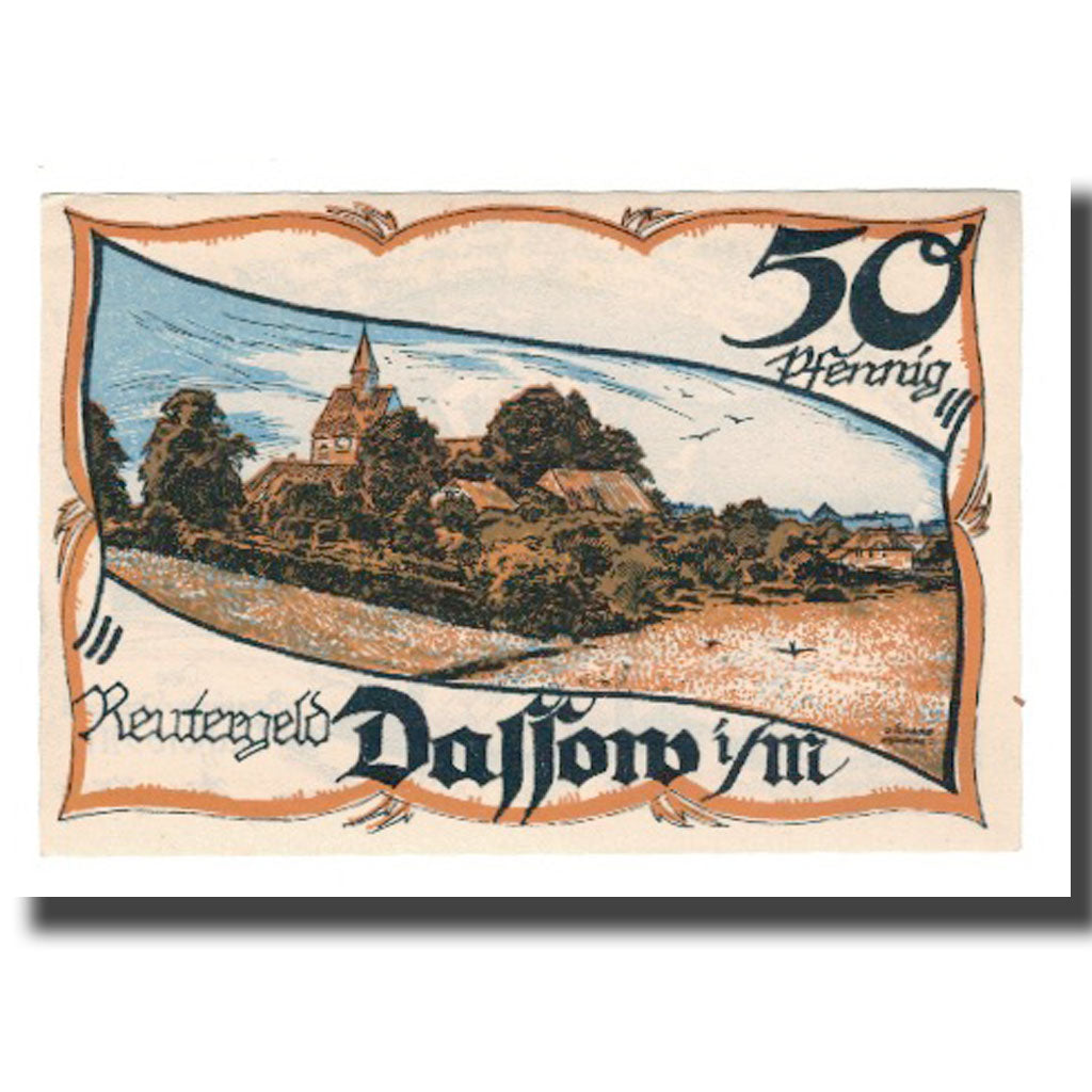 Banknote, Germany, Dassow Gemeinde, 50 Pfennig, paysage 1, 1922, 1922-05-31