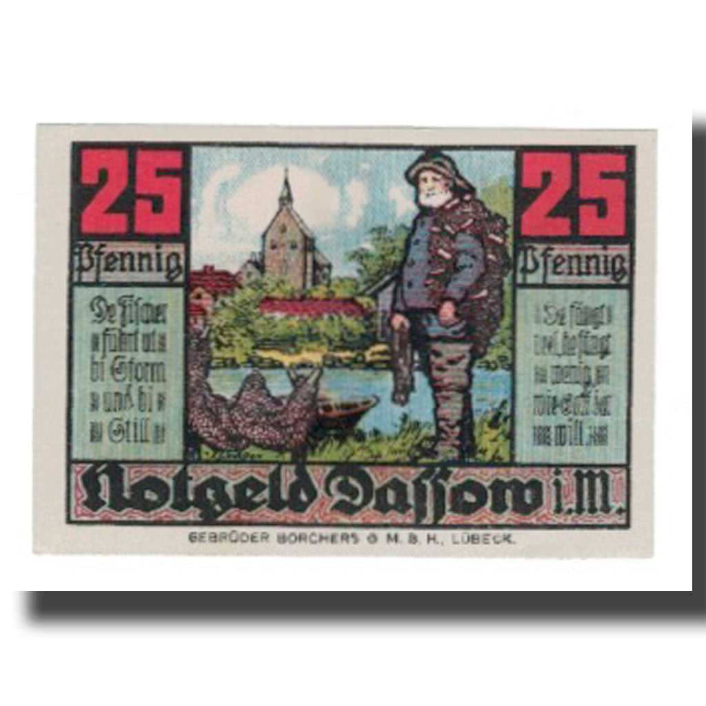 Banknote, Germany, Dassow Gemeinde, 25 Pfennig, valeur faciale, 1922