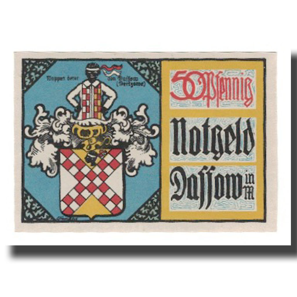 Banknote, Germany, Dassow Gemeinde, 50 Pfennig, Blason, 1922, 1922-07-01