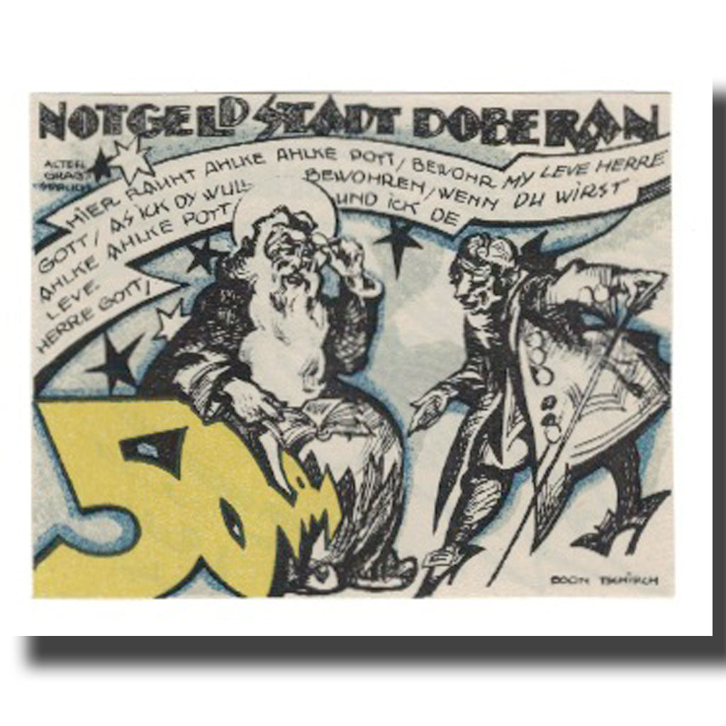 Banknote, Germany, Doberan, Bad Stadt, 50 Pfennig, personnage 1, 1921